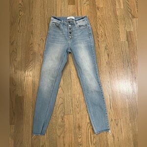 Carly Jean Los Angeles Highrise Button Front Jeans